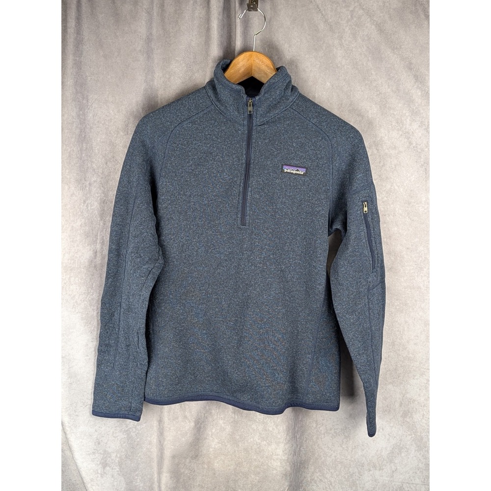Patagonia Better Sweater Womens Medium Blue Heather 1/4 Zip Fleece Pullover